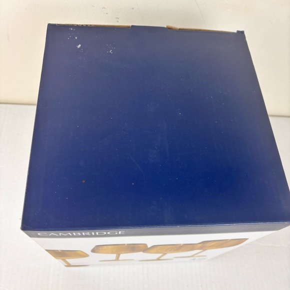 CAMBRIDGE set of 4 stainless steel white wine glasses in gold tone/NIB - Picture 4 of 11